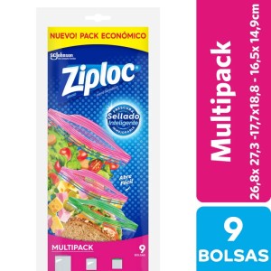 ZIPLOC BOLSA PARA CONSERVA MULTIPACK x 9u